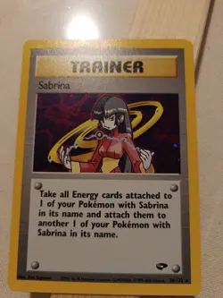 Pokemon TCG Sabrina Trainer Gym Challenge Holo Card 20/132 Rare - Image 1