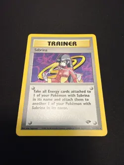 Pokemon TCG Gym Challenge Sabrina Trainer Holo Card 20/132 Unlimited Rare - Image 1