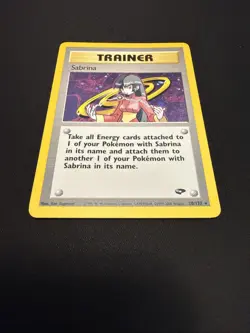 Pokemon TCG Gym Challenge Sabrina Trainer Holo Card 20/132 Unlimited Rare - Image 2