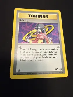 Pokemon TCG Gym Challenge Sabrina Trainer Holo Card 20/132 Unlimited Rare - Image 3