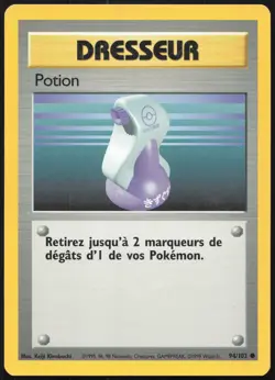 Carte Pokemon Potion 94/102 Set de base Francais - Image 1