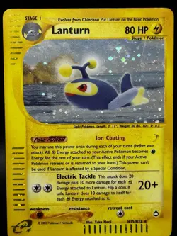 2003 Pokemon TCG WOTC Aquapolis H15/H32 Lanturn Holo Crease - Image 1