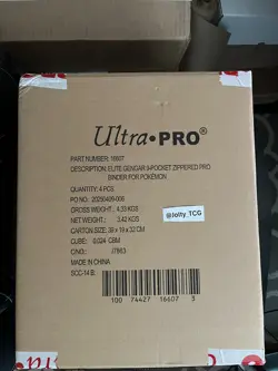 Ultra Pro Zippered PRO Binder 9-Pocket Pokemon Elite Series Gengar Case of 4 - Image 1