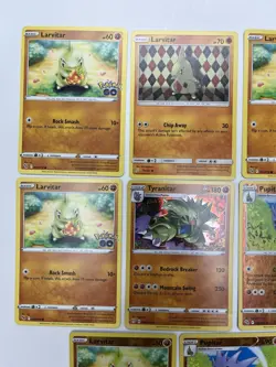 Pokemon Tcg Lot of 11 Larvitar, Pupitar, Tyranitar Reverse Holo Common basic - Image 2