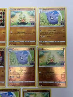 Pokemon Tcg Lot of 11 Larvitar, Pupitar, Tyranitar Reverse Holo Common basic - Image 3