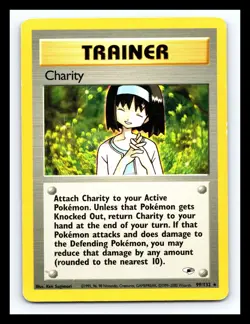 💥 Charity 99/132 Gym Heroes Regular Unlimited Rare Pokemon TCG 2000 - Image 1