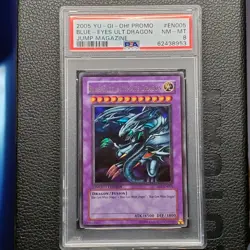 Yugioh PSA 8 NM-MT Blue-Eyes Ultimate Dragon JMP-EN005 slight slab wear - Image 1