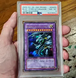Yugioh PSA 8 NM-MT Blue-Eyes Ultimate Dragon JMP-EN005 slight slab wear - Image 3