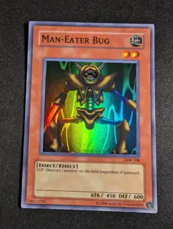 Yugioh - Man-Eater Bug LOB-108 Unlimited Edition Super Rare NM - Image 1