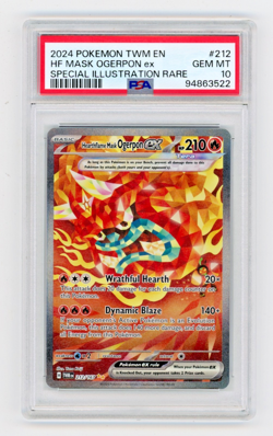 2024 Pokemon Twilight Masquerade Hearthflame Mask Ogerpon Ex 212/167 SIR PSA 10 - Image 1