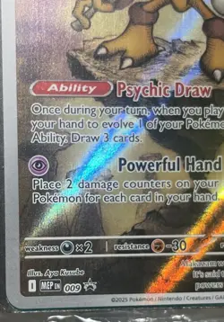 Pokemon TCG, Mega ETB: Sealed Black Star Promo Card, Alakazam 009, Mint 💎 - Image 5