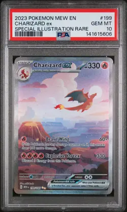 Charizard EX ⭐ 199/165 Special Illustration Rare 151 2023 Pokemon PSA 10 - Image 1