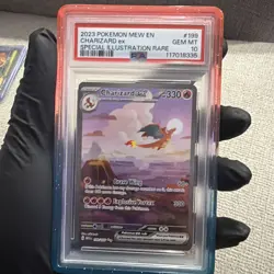 PSA 10 CHARIZARD EX 199/165 POKEMON 151 ENGLISH 2023 SPECIAL ILLUSTRATION RARE - Image 1