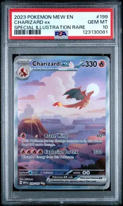 2023 Pokemon 151 199/165 Charizard Ex Special Illustration Rare PSA 10 - Image 1