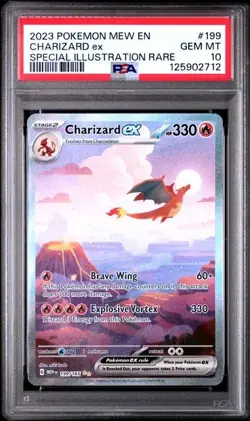 2023 Pokemon 151 Charizard ex 199/165 Special Illustration Rare PSA 10 GEM MINT! - Image 1