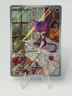 Pokemon TCG Purrloin Card 136/086 Illustration Rare, Sv: White Flare IR - Image 1
