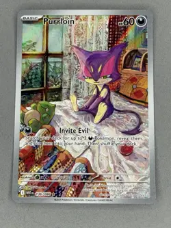 Pokemon TCG Purrloin Card 136/086 Illustration Rare, Sv: White Flare IR - Image 3