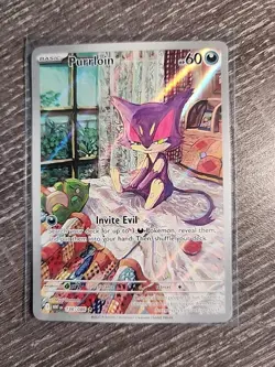 Pokemon TCG Purrloin Card 136/086 Illustration Rare, Sv: White Flare IR - Image 1