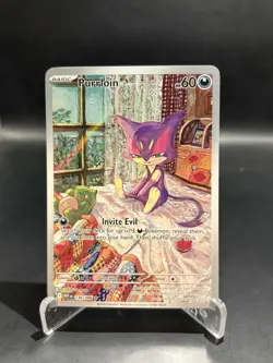 Pokemon TCG Purrloin Card 136/086 Illustration Rare, Sv: White Flare IR - Image 1
