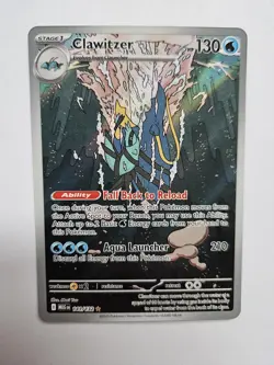 Pokemon TCG Clawitzer 141/132 2025 Mega Evolution Illustration Rare Card - Image 1