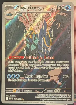 Clawitzer 141/132 Pokemon TCG Card Mega Evolution Illustration Rare - Image 1