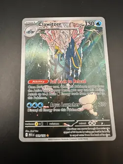 Pokemon TCG Clawitzer 141/132 - English Mega Evolution IR Illustration Rare Card - Image 1
