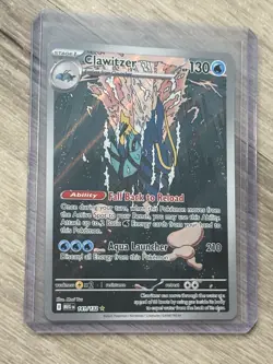 Pokemon TCG Clawitzer 141/132 2025 Mega Evolution Illustration Rare Card - NM - Image 3