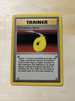 Devolution Spray 72/102 Pokemon Base Set Unlimited Rare Card WOTC MP - Image 1