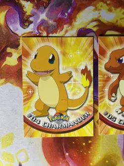 1999 Pokemon Topps Base Set Charizard Charmeleon Charmander Cards Blue Logo - Image 3