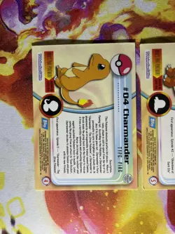 1999 Pokemon Topps Base Set Charizard Charmeleon Charmander Cards Blue Logo - Image 4