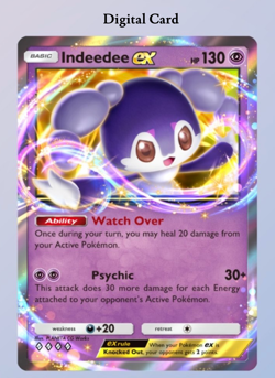(Digital Card) Indeedee EX, Pokemon TCG Pocket, English - Image 1