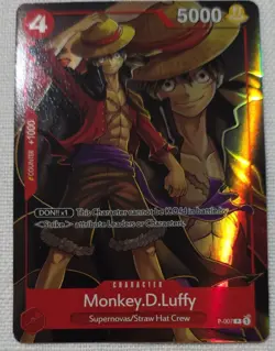 Monkey D. Luffy RARE PROMO ANNIVERSARY ALT ART P-007 ONE PIECE TCG NM - Image 1