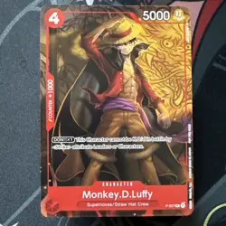 Monkey D. Luffy RARE PROMO ANNIVERSARY ALT ART P-007 ONE PIECE TCG NM - Image 2