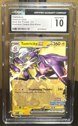 Pokemon Toxtricity ex 215 (Illustration Contest 2024) Promo Card CGC 10 Gem Mint - Image 1