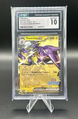 2025 POKEMON ILLUSTRATION CONTEST 2024 WINNER #215 TOXTRICITY EX CGC 10 GEM MINT - Image 1