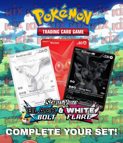 Choose Your Card! Black Bolt & White Flare Poke Ball Pattern | SHIPS FROM 🍁 - Image 1