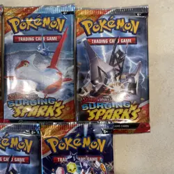Pokemon TCG Scarlet And Violet Surging Sparks Sealed Booster Packs Lot Of 5 - Image 2