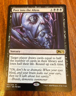 MTG Peer into the Abyss - NM - Core 2021 - Image 1