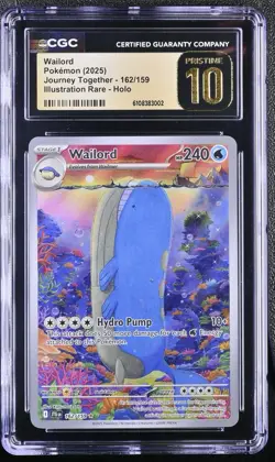 Pokemon Wailord Journey Together Illustration Rare #162 CGC 10 Pristine - Image 1