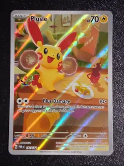 Pokemon Plusle Paradox Rift TCG Holo Card 193/182 Illustration Rare, Near Mint - Image 2