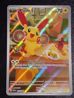 Pokemon Plusle Paradox Rift TCG Holo Card 193/182 Illustration Rare, Near Mint - Image 3