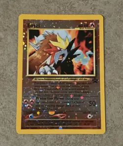 [ LP ] Entei 34 Wotc Promo Reverse Holo Pokemon Card English 2001 SWIRL - Image 1