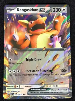 Pokemon Kangaskhan Ex 115/165 Ultra Rare Holo (NM) - Image 1