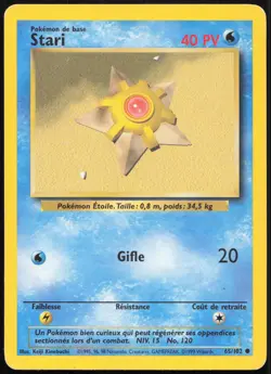 Carte Pokemon Stari 65/102 Set de base Francais - Image 1