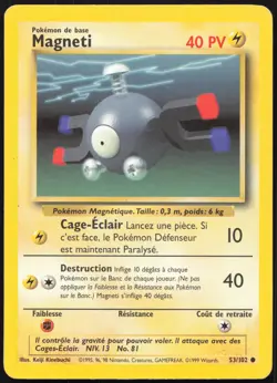 Carte Pokemon Magneti 53/102 Set de base Francais - Image 1
