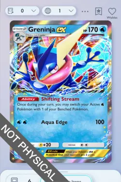 Pokemon TCG POCKET - Greninja EX 4💎, Mega Rising, English - Image 1
