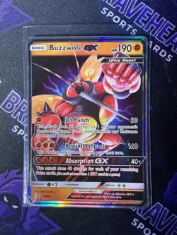 2017 Pokemon Sun & Moon Buzzwole GX Black Star Promo SM69 - Image 1
