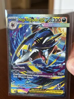 Pokemon Mega Sharpedo EX 127/094 Full Art Holo Phantasmal Flames - Image 1