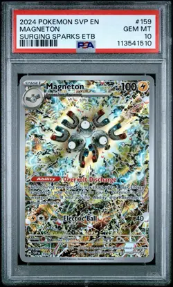 2024 POKEMON SVP EN-SV BLACK STAR PROMO #159 MAGNETON PSA 10 - Image 1