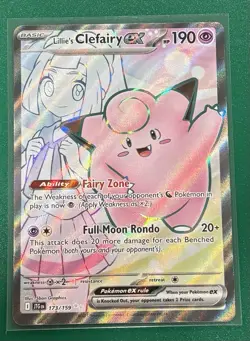 Lillie's Clefairy ex 173/159 SV09 Journey Together Holo Ultra Rare Pokemon NM - Image 1